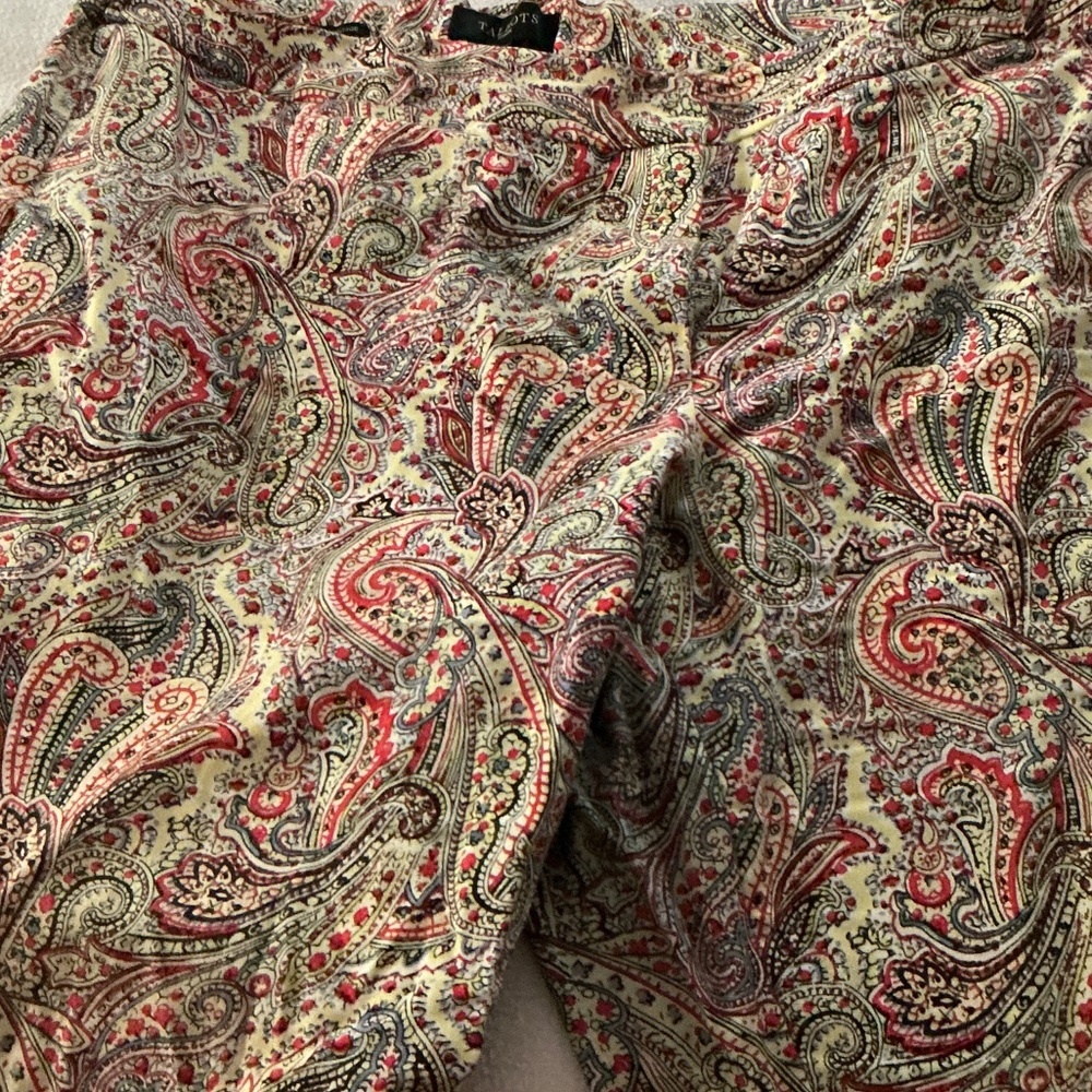 Talbots Red and Yellow Paisley pants